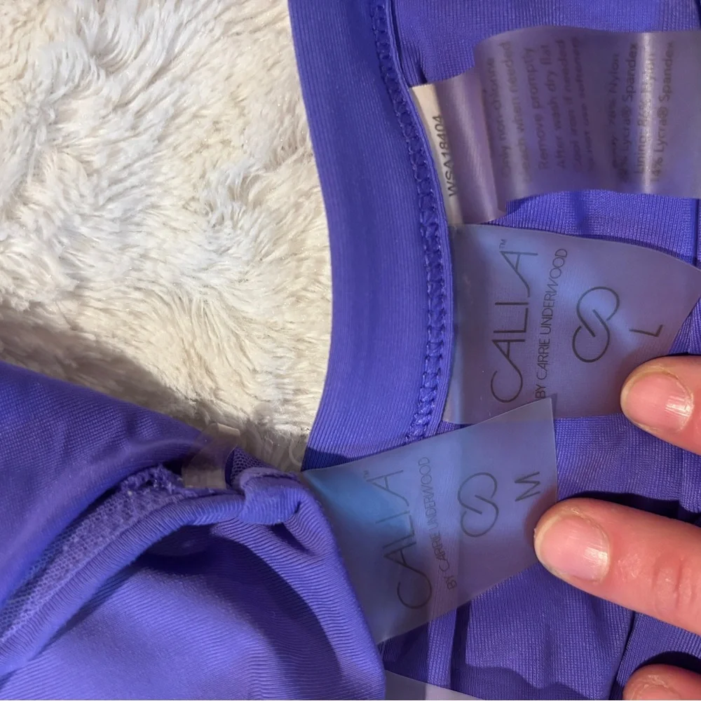 CALIA by Carrie Underwood Purple Bikini Set Sleek Design - Picture 2 of 2